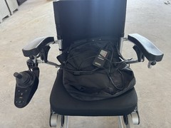 Foldawheel Foldable Power Wheelchair Joystick Footrest Black/Silver