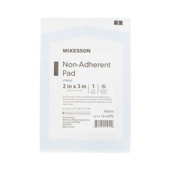 McKesson Sterile Non-Adherent Dressing Rectangle 2 x 3″ 16-4292 100 per Box
