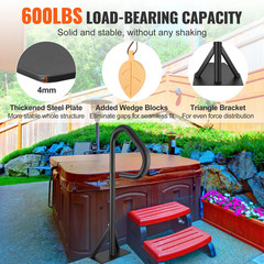 Succebuy 360Rotatable Hot Tub Handrail Spa Side Hand Rail Adjustable Height W/ S