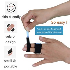 Pexmen 1/2/5/10Pcs Buddy Tape Finger Straps With Padded No-Slip Hook and Loop