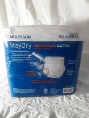 McKesson Stay Dry Underwear Ultra 783-UWBXL XL 58″-68″ 14 Count