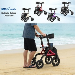 All-Terrain Rollator Walker with Non-Pneumatic Tire 12” Front Rubber Wheels USA