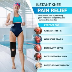 XXXXL Plus Size Open Patella/Open Back Neoprene Knee Sleeve | Water-Resistant…
