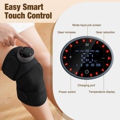Electric Heated Vibration Knee Joint Brace Therapy Shoulder Massager Pain Relief