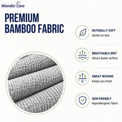 Wonder Care 1 Pc Bamboo Knee Sleeves for Men/Women, Support Medium, Grey