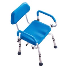 Luxury Padded Shower Seat 300lb Capacity with 4-Level Height Adjust