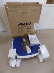 NEW AKW FOLDABLE HORSESHOE SHOWER SEAT ADA COMPLIANT SUPPORTS 500 LBS WALLMOUNT