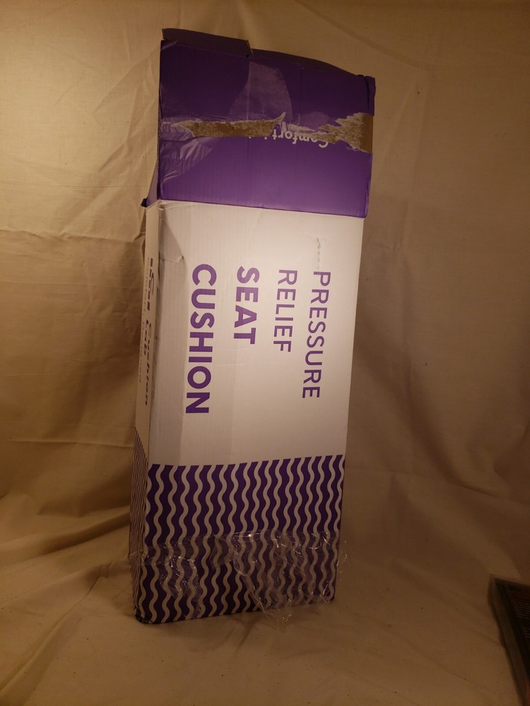 Cushion Lab Pressure Relief Seat Cushion Extra Dense Mem. Foam Grey open box Sm.