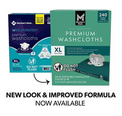 Member’s Mark Adult Washcloths Body Wipes 240 Ct XL [5 Packs of 48] + Free Ship