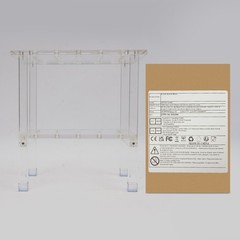 200kg/440.92 lbs Acrylic Shower Bench Bathroom Shower Stool with Storage Shelf