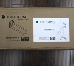 HEALTHCRAFT Angled PT Rail, Wall-Mounted Bathroom Safety Support Rail | Angled