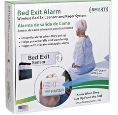 ~NEW~Smart Caregiver Wireless Bed Exit Sensor Alarm & Audio+ Pager Alert System