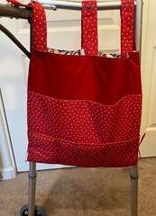 Quilted Handmade Baseball Walker Organizer Cotton Fabric 16” w/7 pockets WO-134