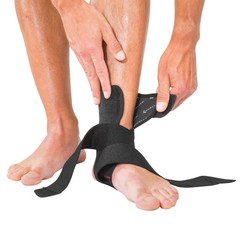 Mueller Black Ankle Support One Size Hook and Loop Strap for the Foot 42037