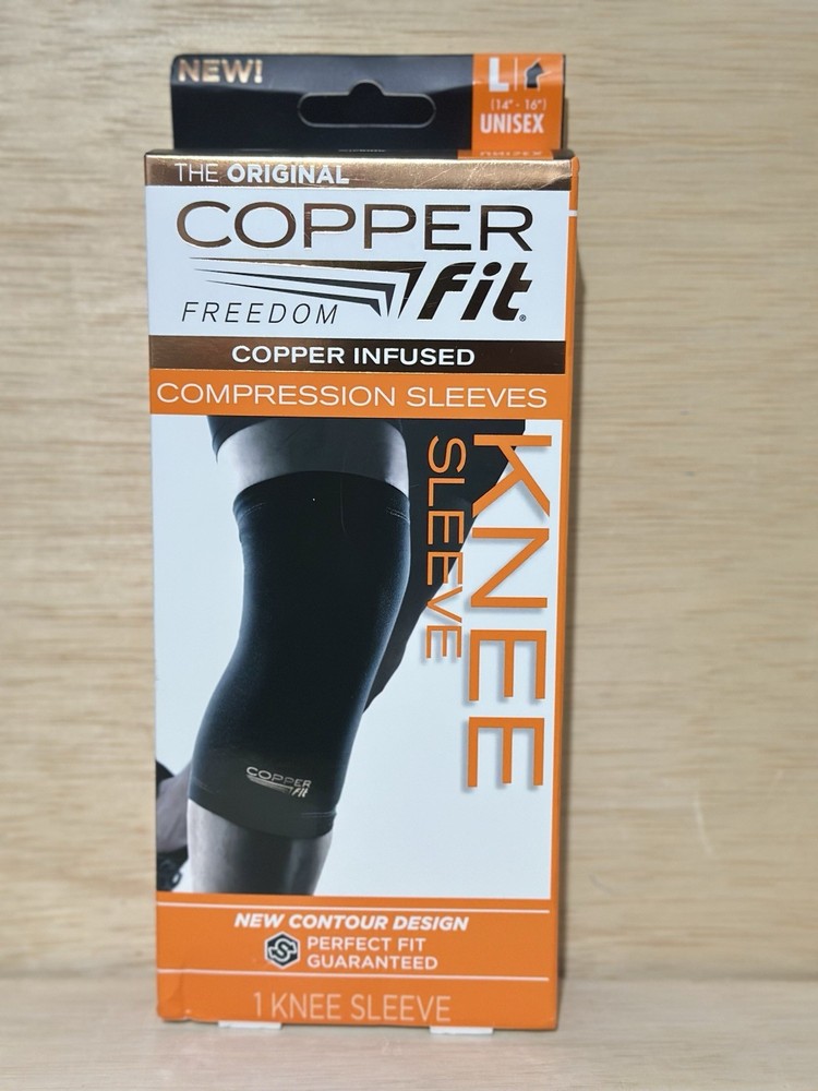 Copper Fit—Large Knee Compression Sleeve – Black