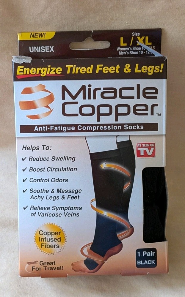 Miracle Copper™ Socks Pair Unisex black L/XL