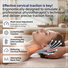 Neck Stretcher Cervical Traction,Neck Braces for Neck Pain and Support,Adjustabl