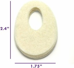 Oval Shaped Felt Callus Protective Pads – Adhesive – 1/8″ Thick