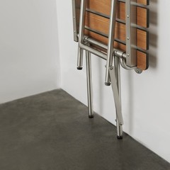 Seachrome 24-inch ADA Folding Shower Seat with Legs, Teak Phenolic 24″,