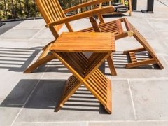 Nordic Teak Natural Teak Wood Shower Stool with Curved Seat & Shelf | Spa-Style