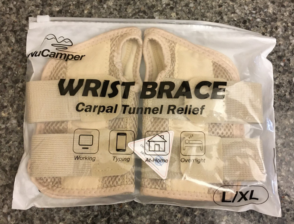 NuCamper Left & Right Hand Wrist Braces Carpal Tunnel Pain