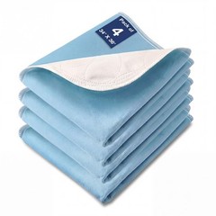 Bed Pads Washable Waterproof 34″ x 36″ Dark Blue 4 Pack Mattress Protectors