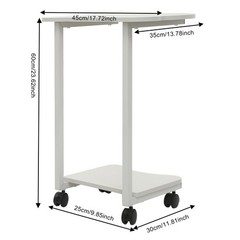 Over the Bed Side Table Wheels Hospital Overbed Rolling Tray Bedside USA