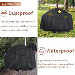 VeyoStories Rollator Walker Cover for Seniors – Dustproof & Waterproof, Black