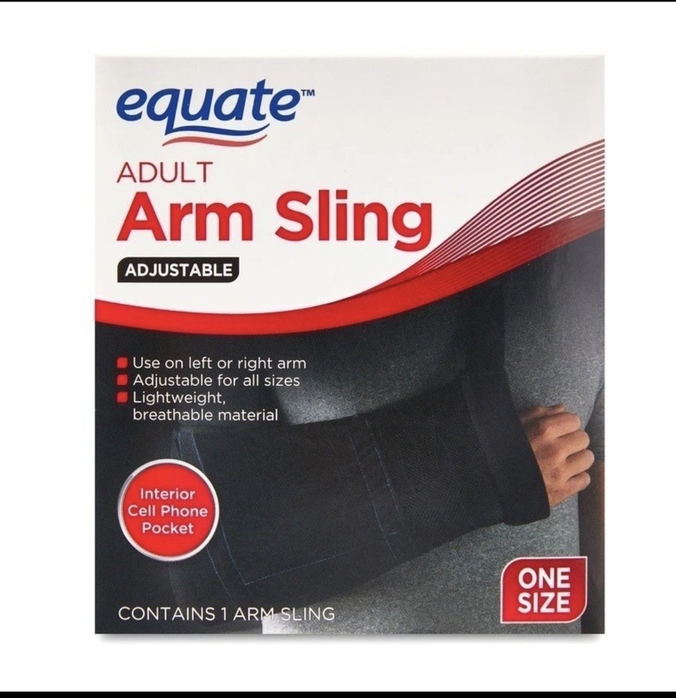 Adjustable Arm Sling Support Lightweight Breathable Comfortable Pockets Adults