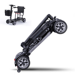 Foldable Mobility Scooter 4 Wheel 42lb Lightweight 15Mile 265lb Airline Approved