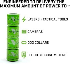 Viridian CR 1/3N Tactical Energy Plus Lithium Batteries, 3 Bulk Pack of 6
