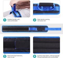 2-Pack Thigh/Leg Lifter Strap, Pull Belt, Transfer Device for Elderly & Disabled