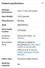 Sliding Shower Chair with Padded 360° Swivel Seat, 330lbs Tub Transfer Bench,…