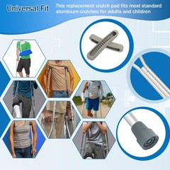 Crutch Pads and Caps Set (6 Pcs) – Comfort Padding for Armpits and Hand Grips…