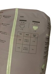 Rael Disposable – Size L-XL 16 CT – Underwear for Women, Organic Cotton OPEN BAG