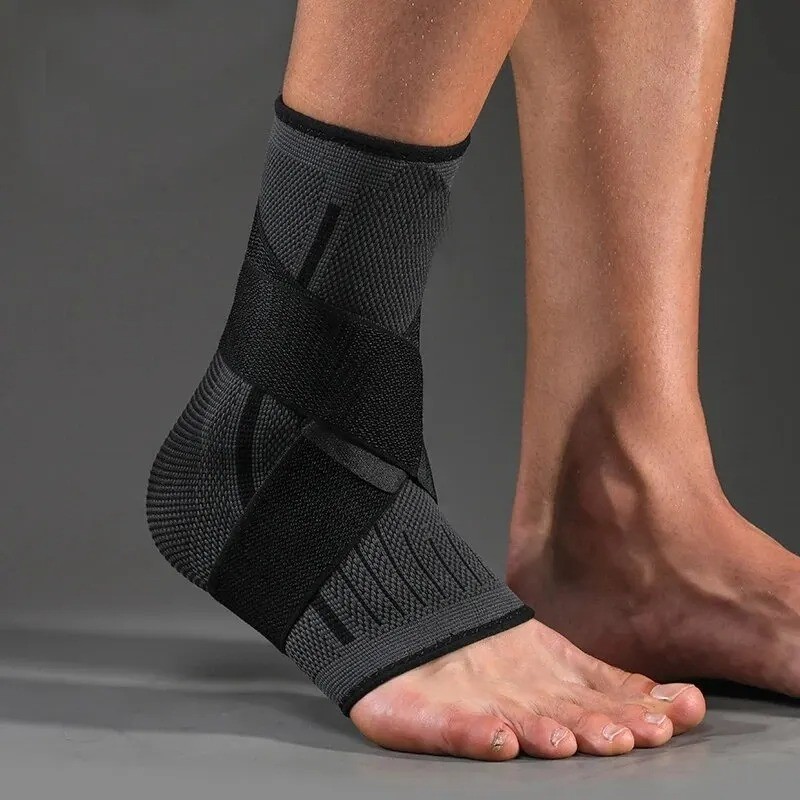 Ankle Support Brace Adjustable Compression Sleeve Sports Workout Fitness