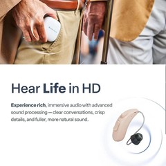 Audien ION Rechargeable BTE Hearing Aid No Prescription Needed Certified Refurb