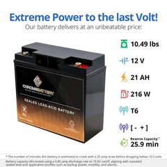 12V 20AH T6 AGM Rechargeable SLA Battery for Toy Car Play Mobile Scooter Solar