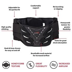 Advanced Honeycomb Technology Back Brace, Black (Pack of 1)