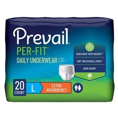 2 Packs Prevail Per Fit Daily Underwear LARGE 40 Total