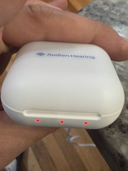 Audien Atom One Rechargeable OTC Hearing Aids – Beige – Brand New