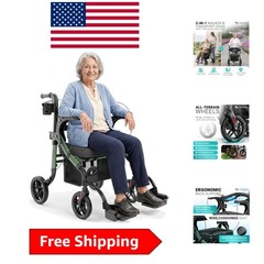 Sturdy Hybrid Walker Wheelchair Combo for All-Terrain Adventures – 300 lbs