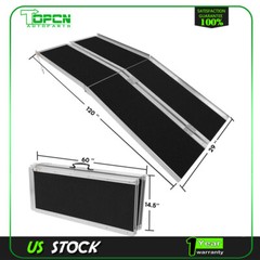 10 FT 600 LB Multi Fold Breifcase Aluminum Wheelchair Ramp Rated set tool