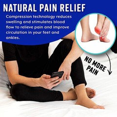 Arch Support Joint Heel Pain Relief 2 Pairs Unisex Foot Sleeves Reduce Swelling
