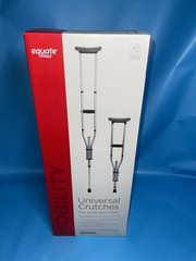 Equate Universal Crutches Adult Youth w/ Crutch Pillows Adjustable Mobility Aid