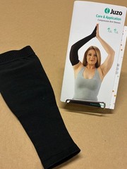 NEW Juzo Soft Sleeve Top Silicone Band, Size 1 Max, Regular, Black, 20-30 mmHg