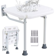 Vevor Fold Down Shower Seat Folding Bench Wall Mount 500lbs Handicapped Chair
