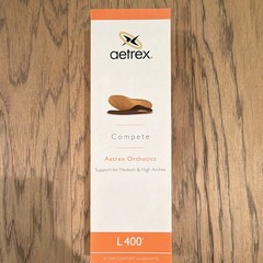 Aetrex Compete L400 Orthotic Insoles Full Length Anti-Microbial, Women’s 6.
