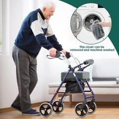 BALAPET Non-Slip Rollator Walker Seat Cushion and Backrest 12*12*3IN, Gray