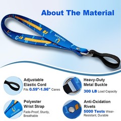 Anti-Drop 2 Pack Wrist Strap, Walking or Trekking Pole Stretchable Elastic Wr…